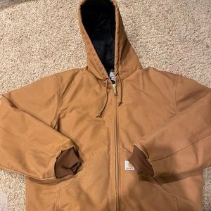 Carhartt J140-BRN NWOT LOOSE FIT DUCK INSULATED FLANNEL-LINED ACTIVE JACKET - M